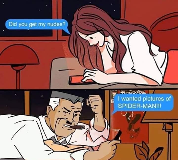 Get this man a Spiderman pic