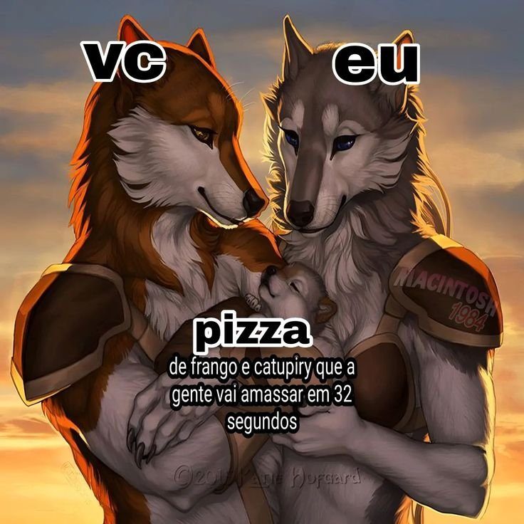 Contexto: alguém topa comer uma pizza de frango com catupiry cmg?